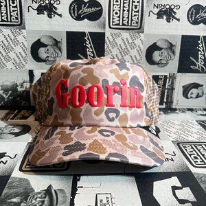 Authentic Goorin Bros Camo Crush "Goorin" Snapback Trucker Hat (NWT)